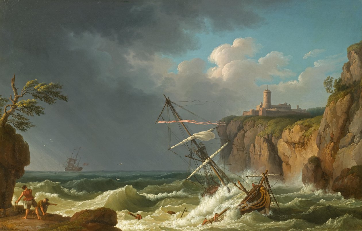 Un naufrage - Jacob Philippe Hackert
