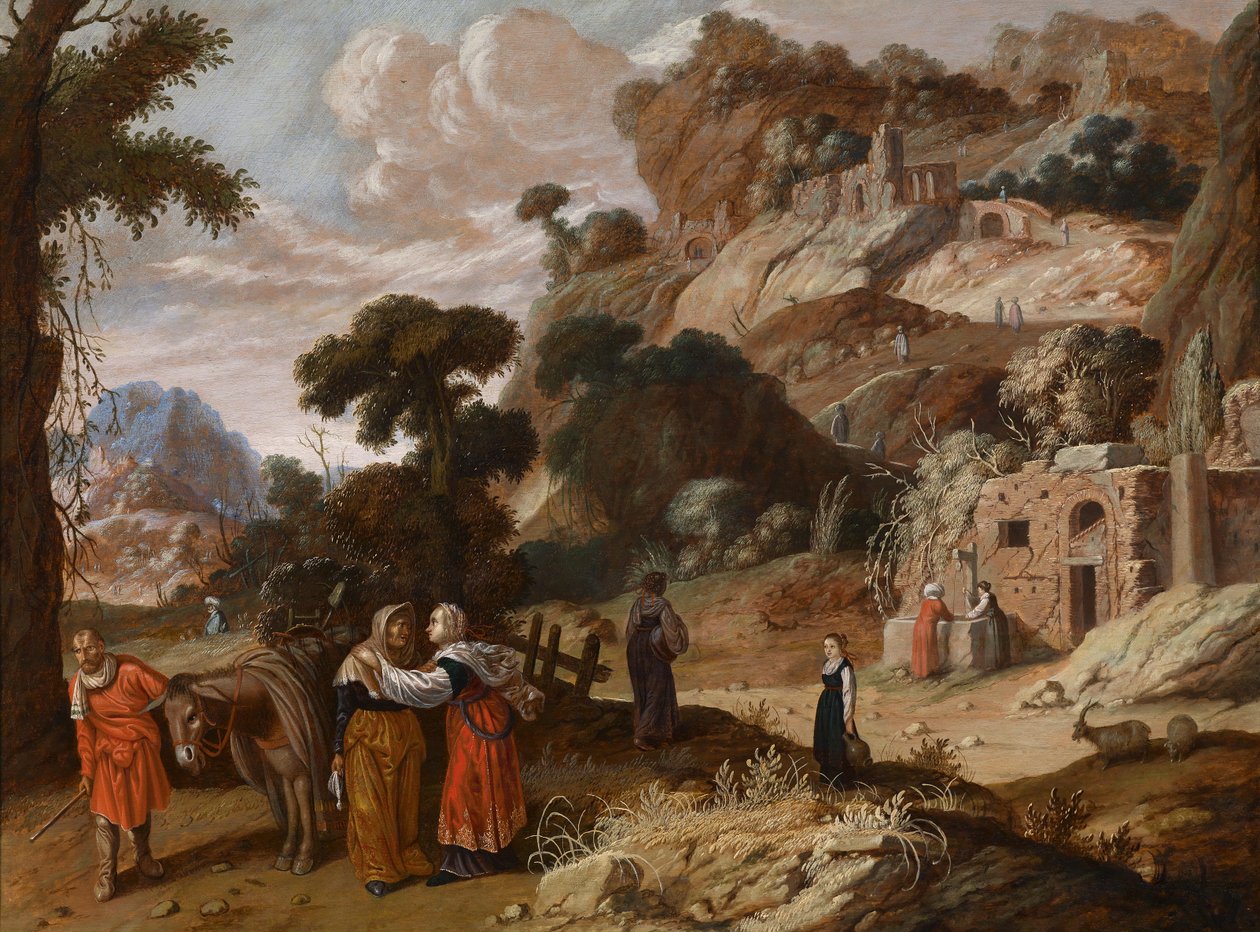 Ruth décide de partir avec Naomi pour Bethléem - Jacob Symonsz Pynas or Pinas