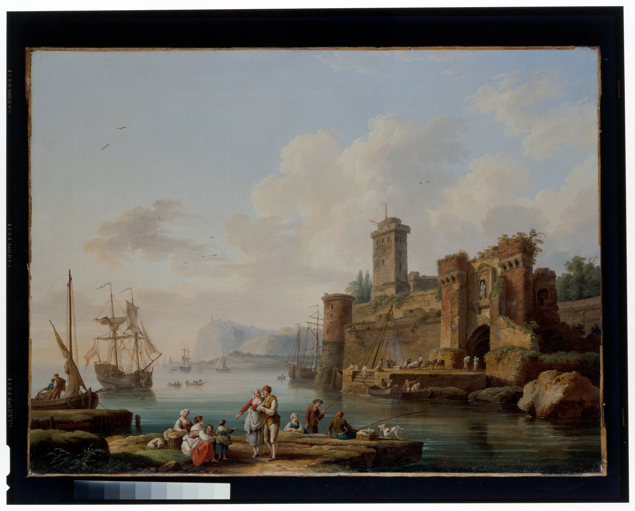 Une scène de port - Jacob Philippe Hackert