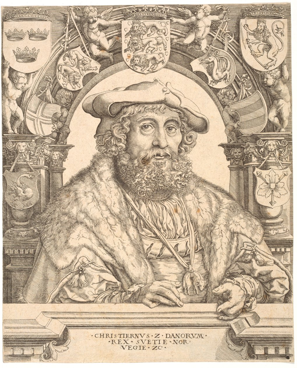 Danois : Roi Christian II de Danemark - Jacob Binck