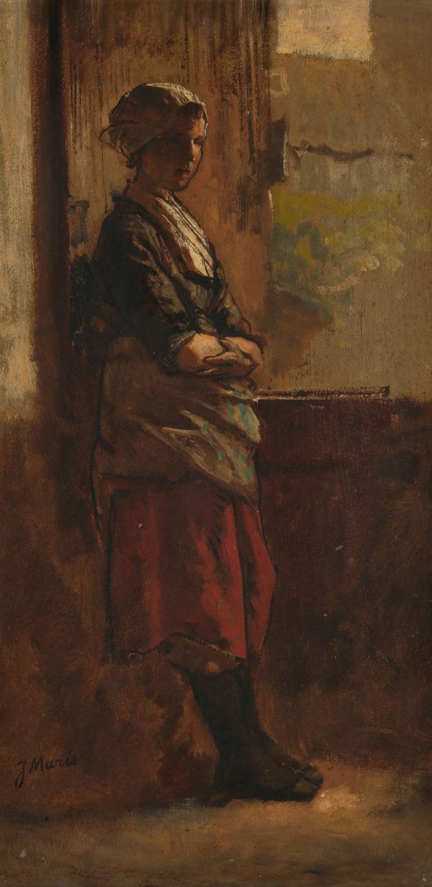 Fille à une porte - Jacob Maris