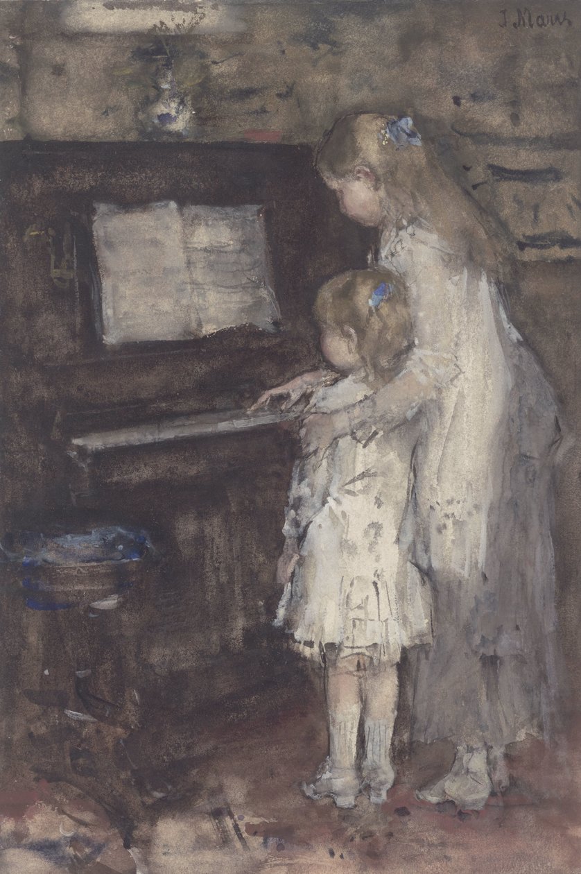 Deux filles au piano - Jacob Maris