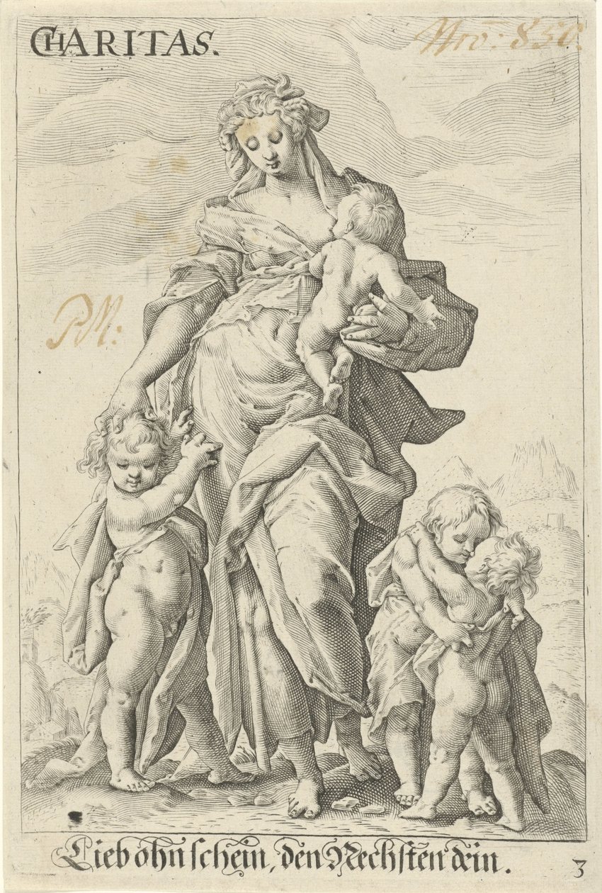 Amour (Caritas) - Jacob Matham (attributed to)