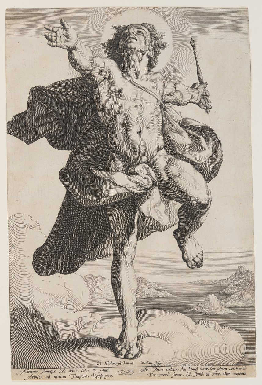 Apollon dans les nuages - Jacob Matham