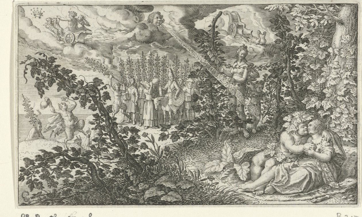Bacchus et Ariane en amoureux - Jacob Matham