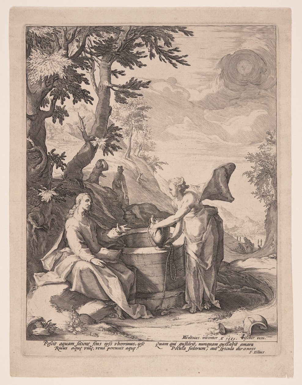 Le Christ et la femme de Samarie - Jacob Matham
