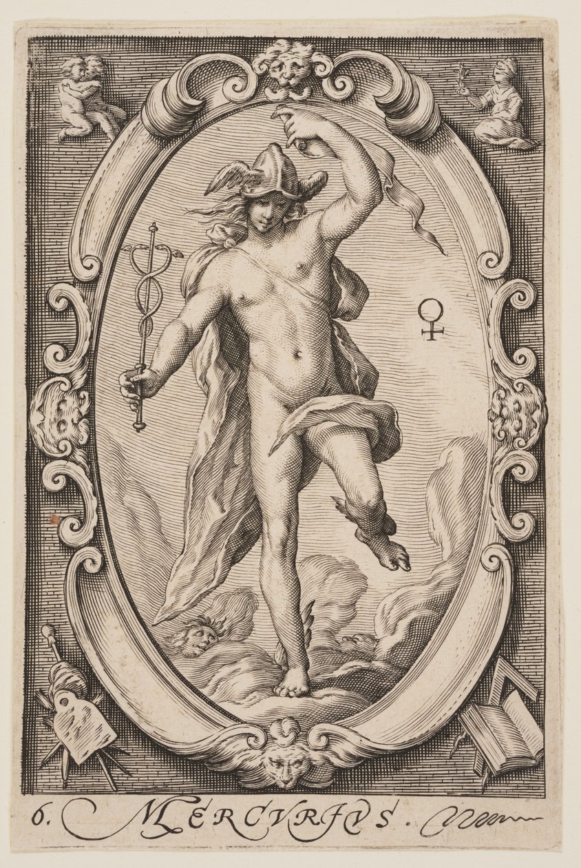 Mercure, extrait des Sept Planètes - Jacob Matham