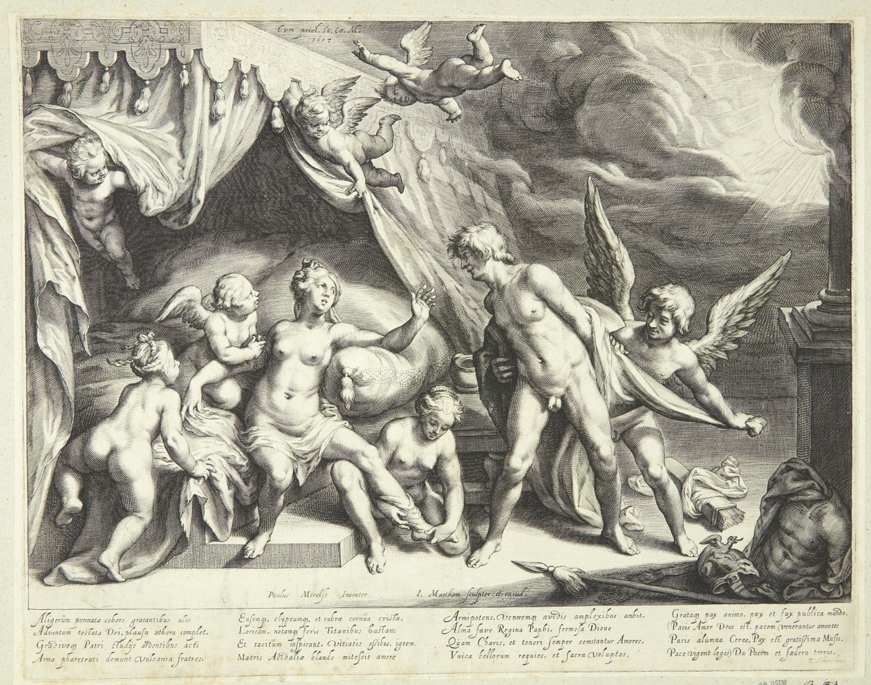 Vénus et Mars découverts par Apollon - Jacob Matham