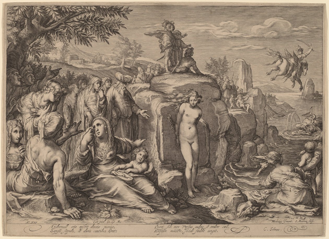 Persée et Andromède - Jacob Matham after Hendrik Goltzius