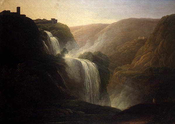 Cascade à Tivoli (huile sur toile) - Jacob More