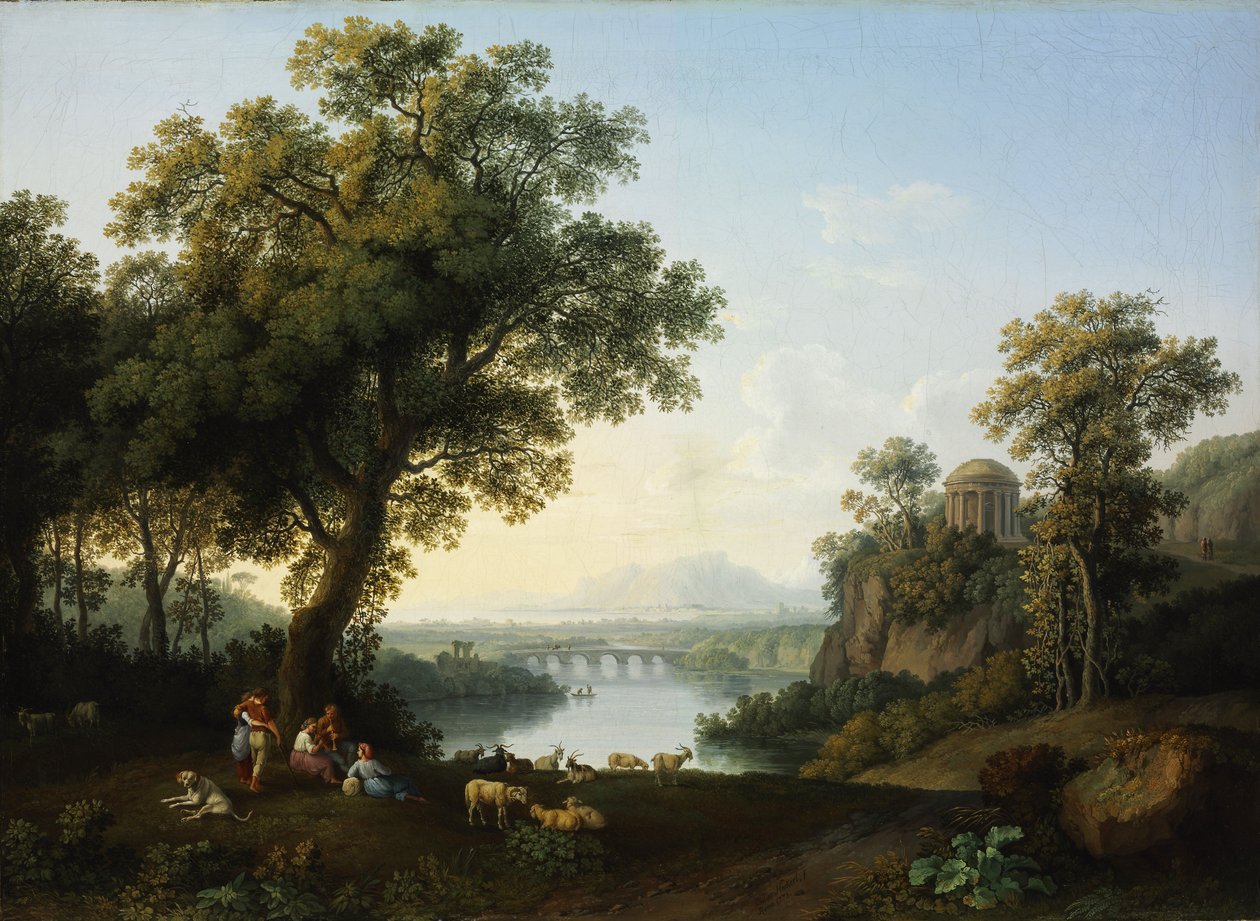 Paysage riverain - Jacob Philipp Hackert