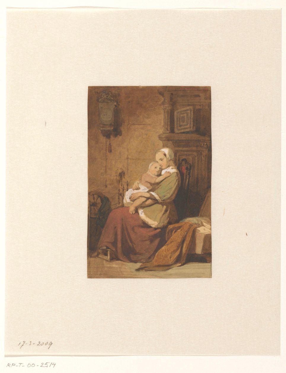 Mère et enfant dans un intérieur - Jacob Spoel