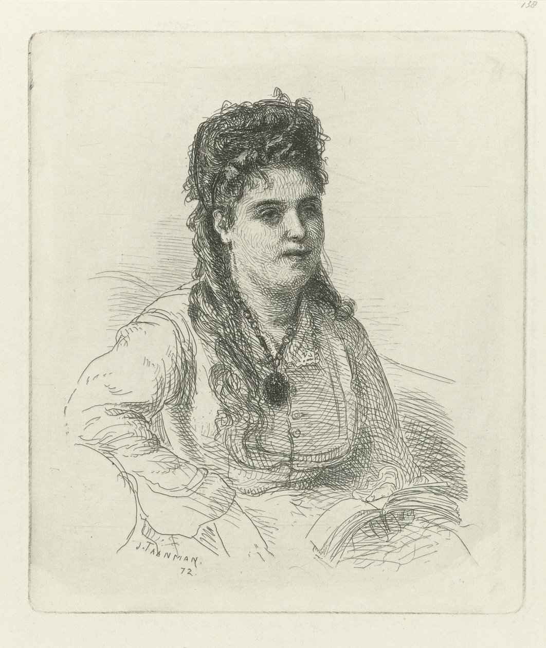 Jeune femme avec médaillon - Jacob Taanman