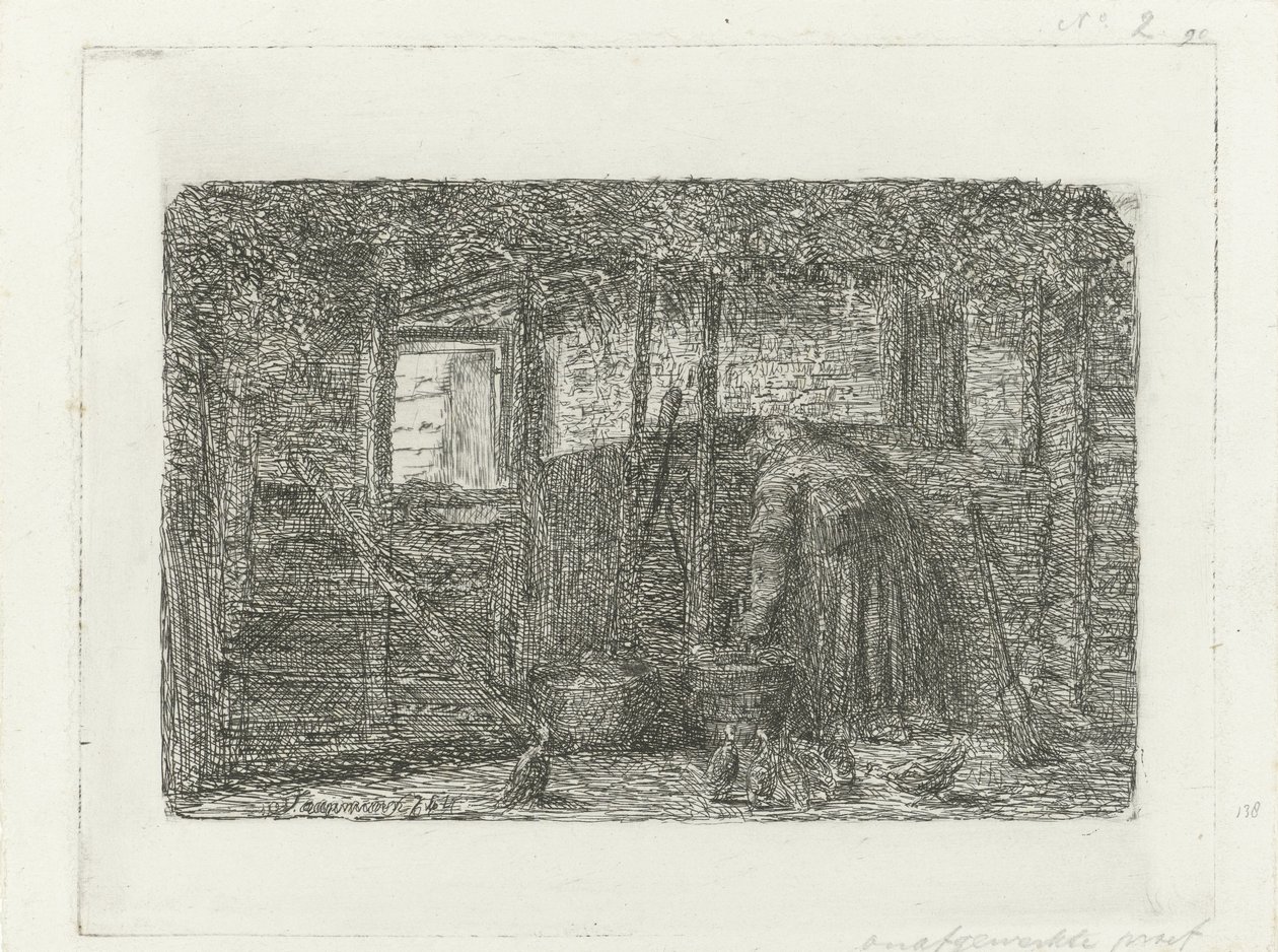 Femme dans une étable - Jacob Taanman