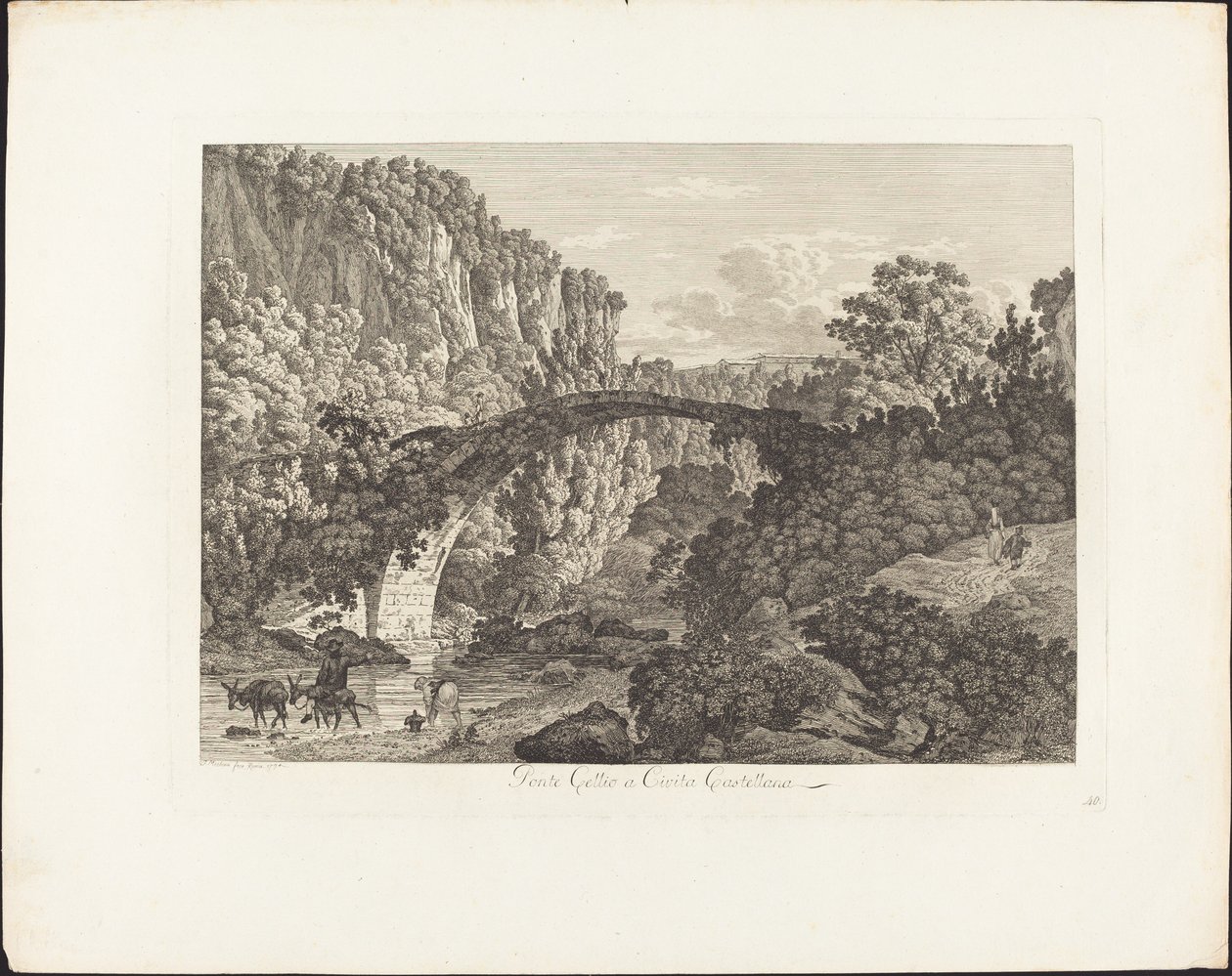 Ponte Celio à Cività Castellana - Jacob Wilhelm Mechau