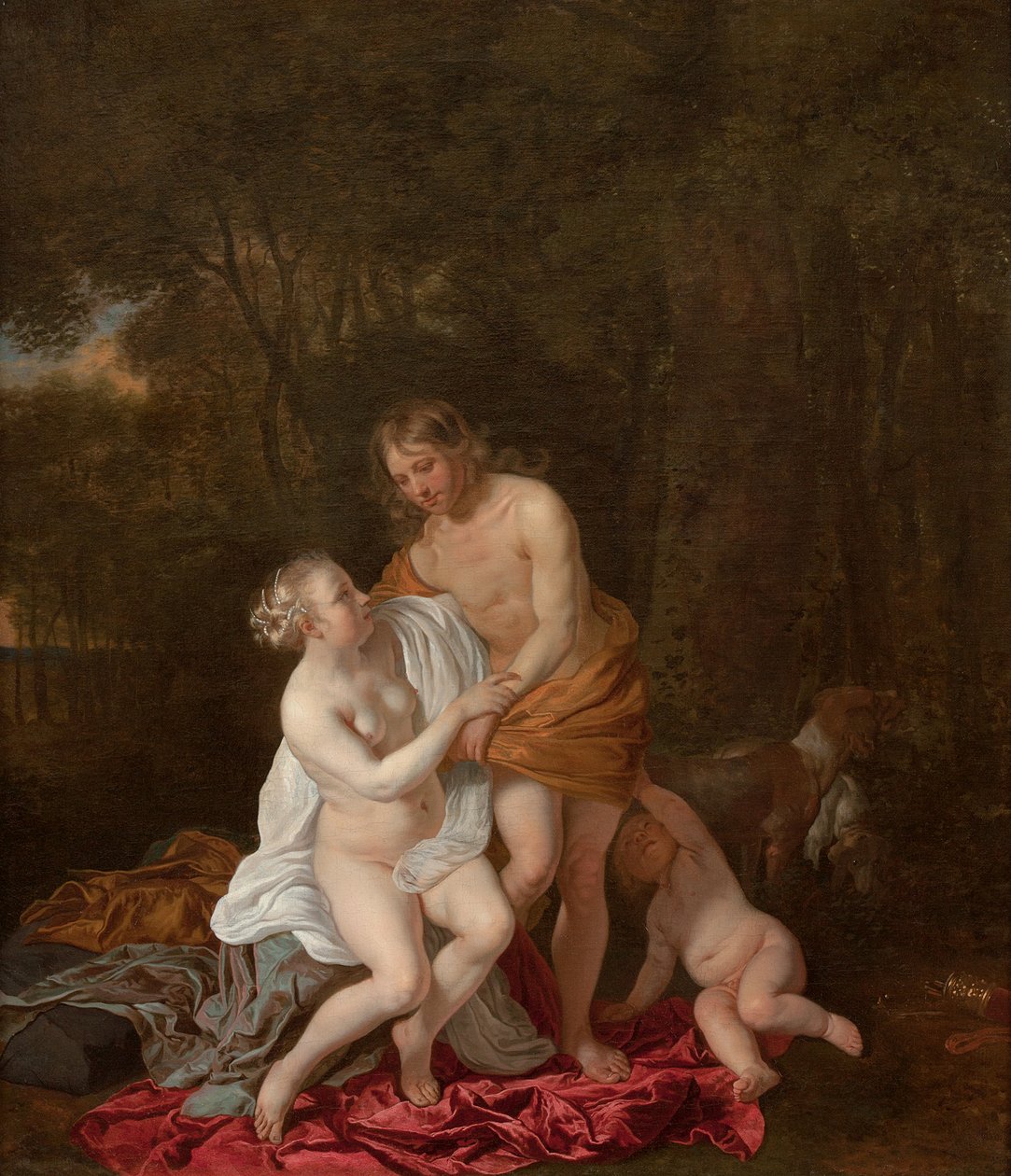 Vénus et Adonis - Jacob or Jacques van Loo