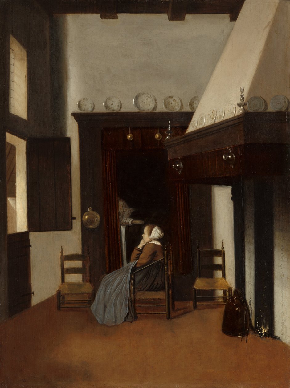 Jeune femme dans un intérieur - Jacobus Vrel