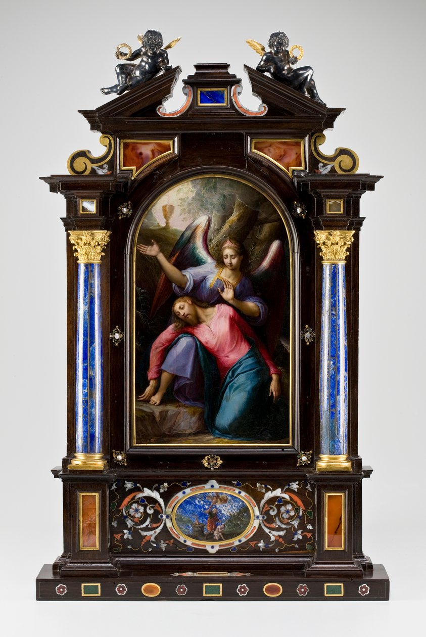 Autel portatif dans un étui (Christ au Mont des Oliviers), 1608 - Jacopo Ligozzi