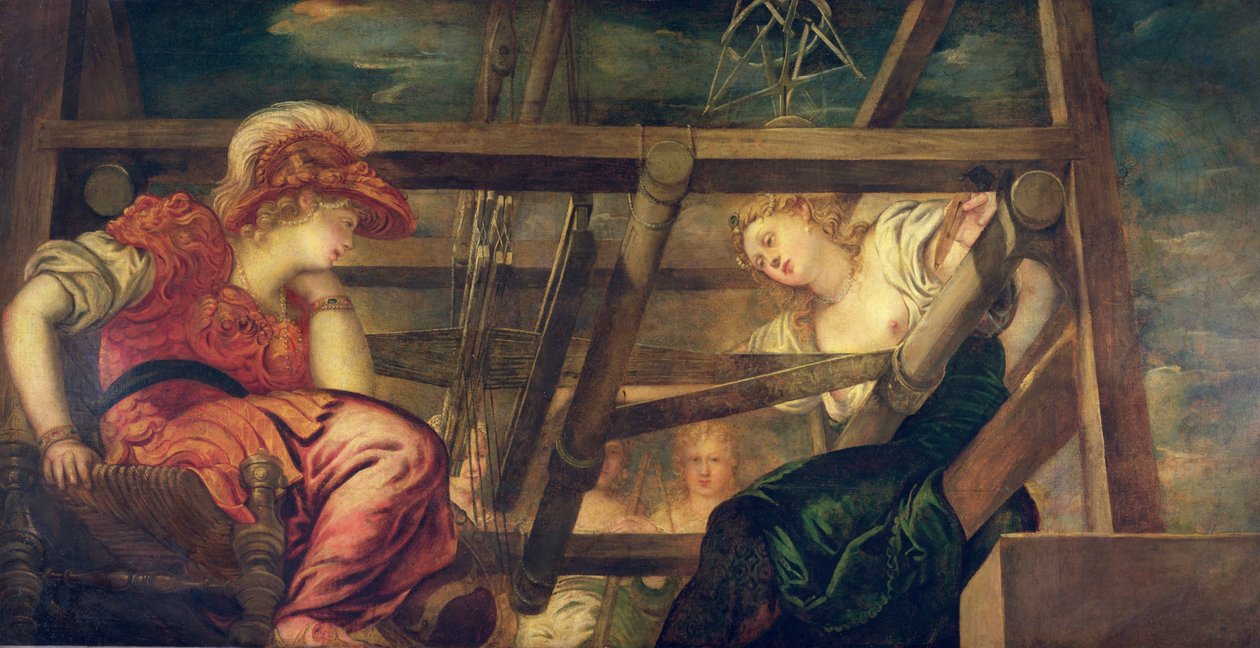 Athéna et Arachné, c.1475-85 - Jacopo Robusti Tintoretto