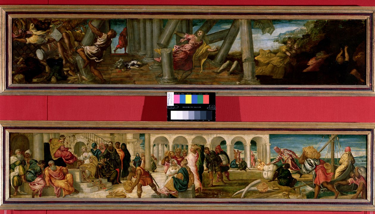La Mort de Samson; La Reine de Saba devant le Roi Salomon (une paire), 1543 - Jacopo Robusti Tintoretto