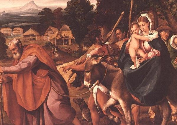 La fuite en Égypte - Jacopo Bassano