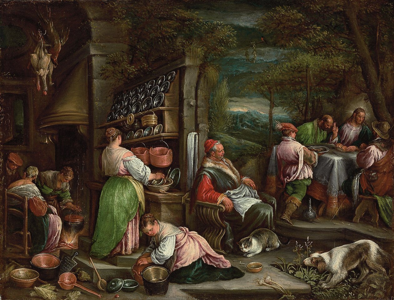 Le Souper à Emmaüs - Jacopo Bassano