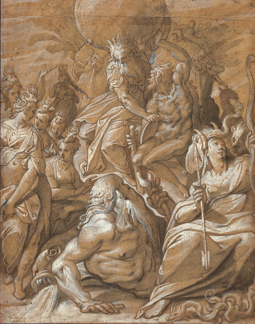 Atlas et Hercule - Jacopo Zucchi