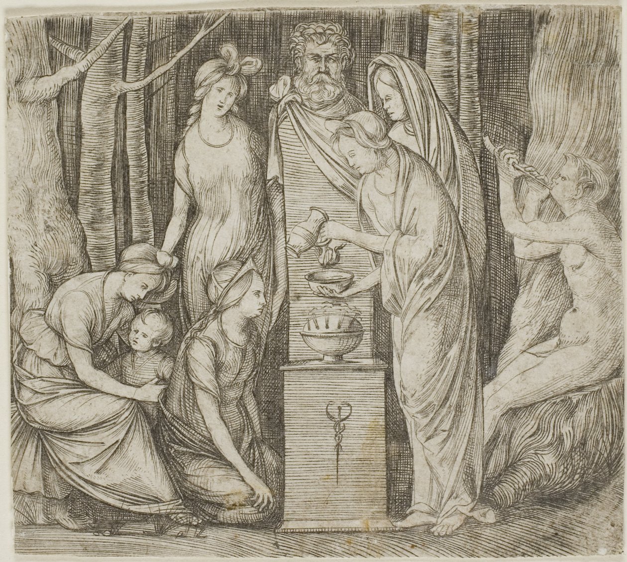 Sacrifice à Priape, la plus petite assiette - Jacopo de