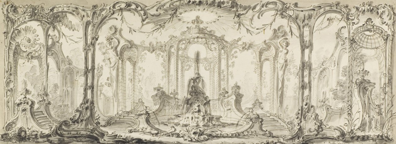 Design pour une décoration ornementale - Jacques de Lajoüe