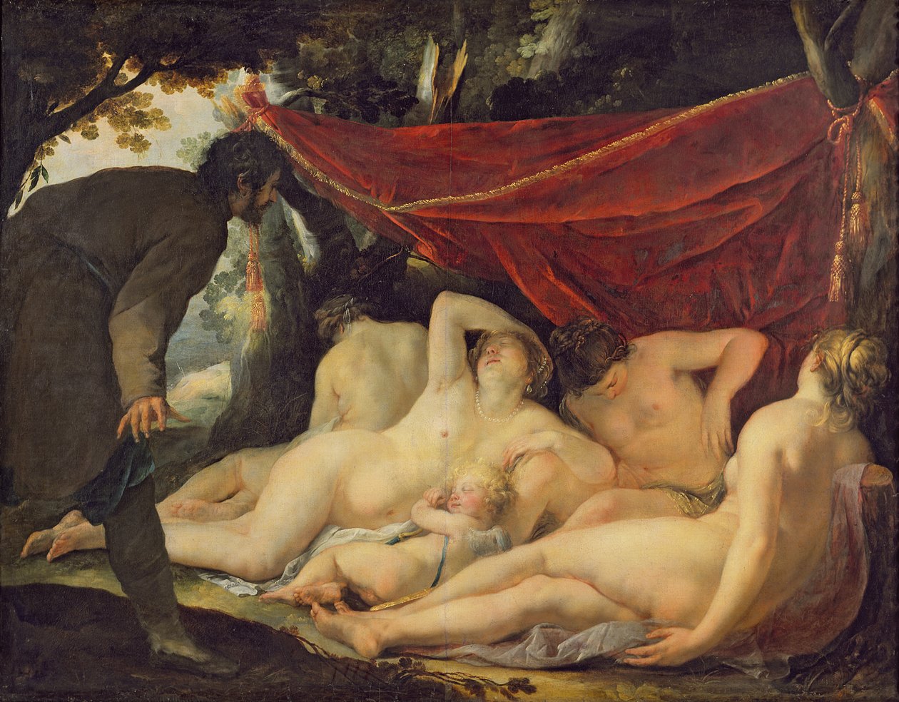 Vénus et les Grâces surprises par un mortel - Jacques Blanchard