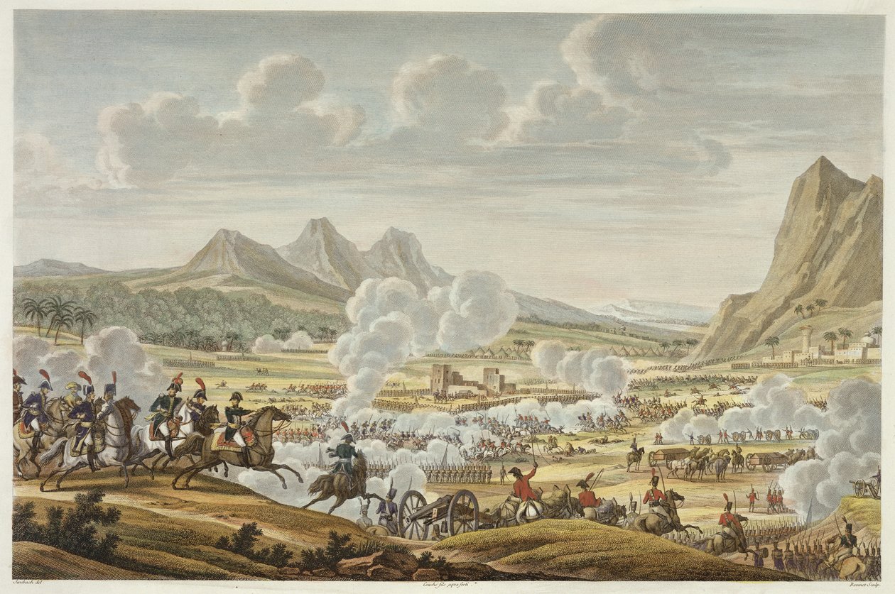 La bataille du mont Thabor, 27 Ventôse, An 7 (17 février 1799) gravée par Louis François Couché - Jacques Francois Joseph Swebach