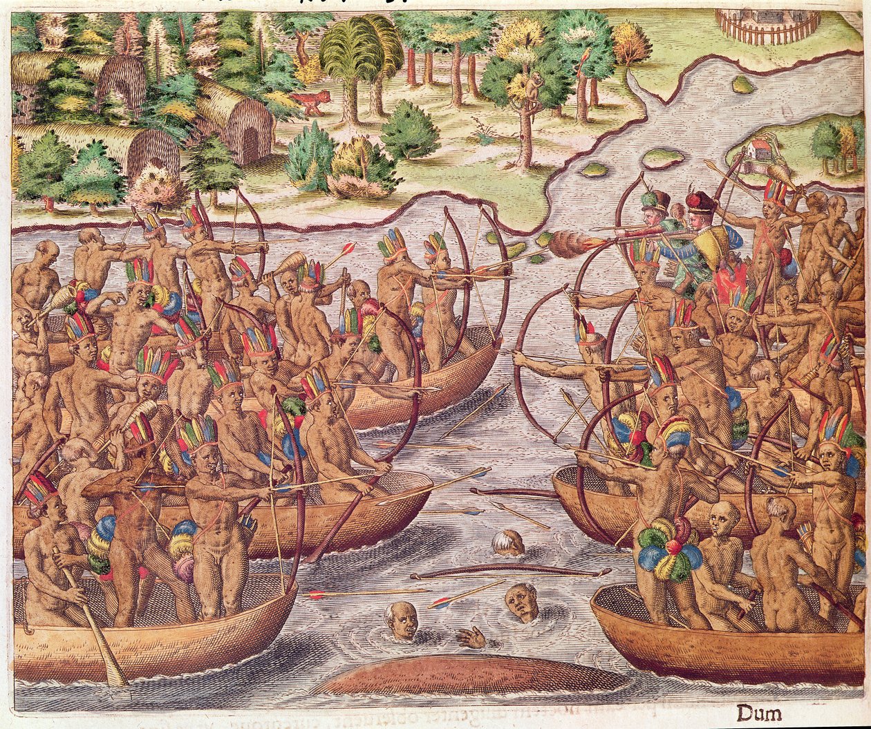 Bataille entre tribus indiennes, de 