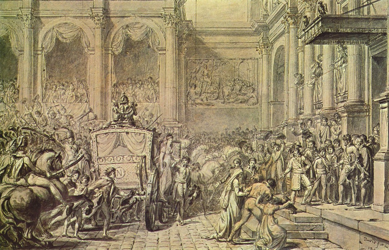 Arrivée de Napoléon devant l