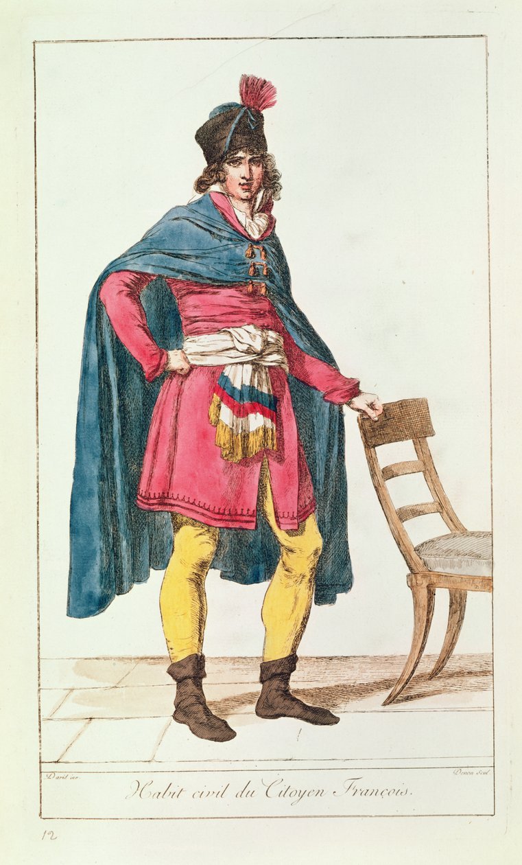 Costume civil pour un citoyen français, gravé par Vivant Dominique Denon - Jacques Louis David