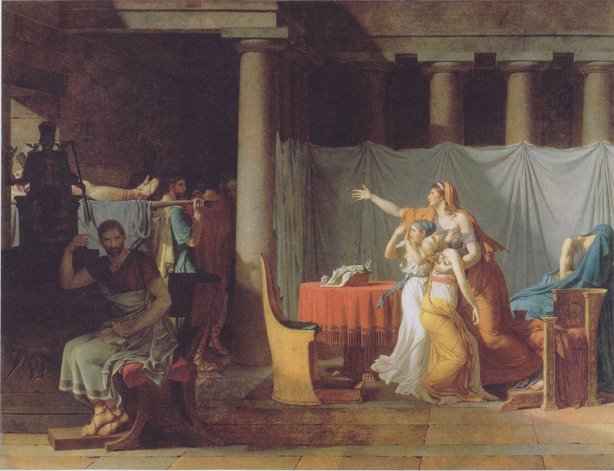 Les licteurs rapportent à Brutus les corps de ses fils - Jacques Louis David