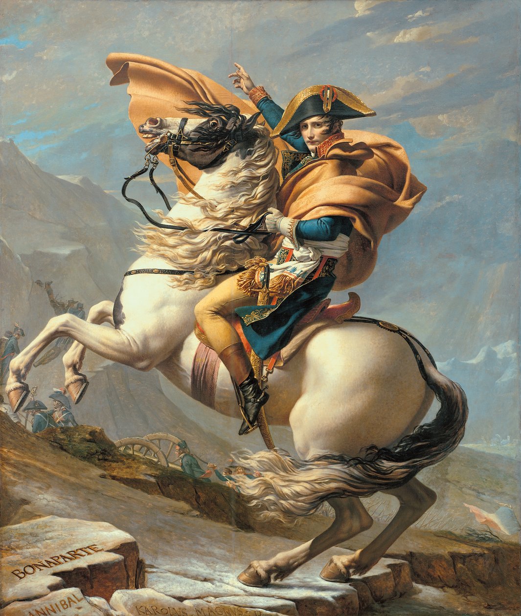 Napoléon traversant les Alpes au col du Grand-Saint-Bernard, 20 mai 1800 - Jacques Louis David