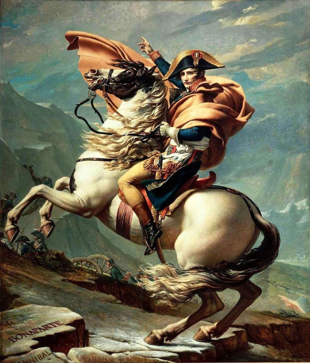 Napoléon franchissant les Alpes - Jacques Louis David