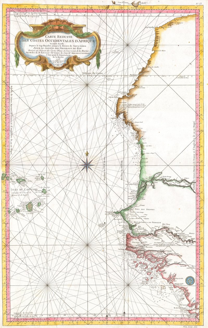 Carte Réduite des Côtes Occidentales d