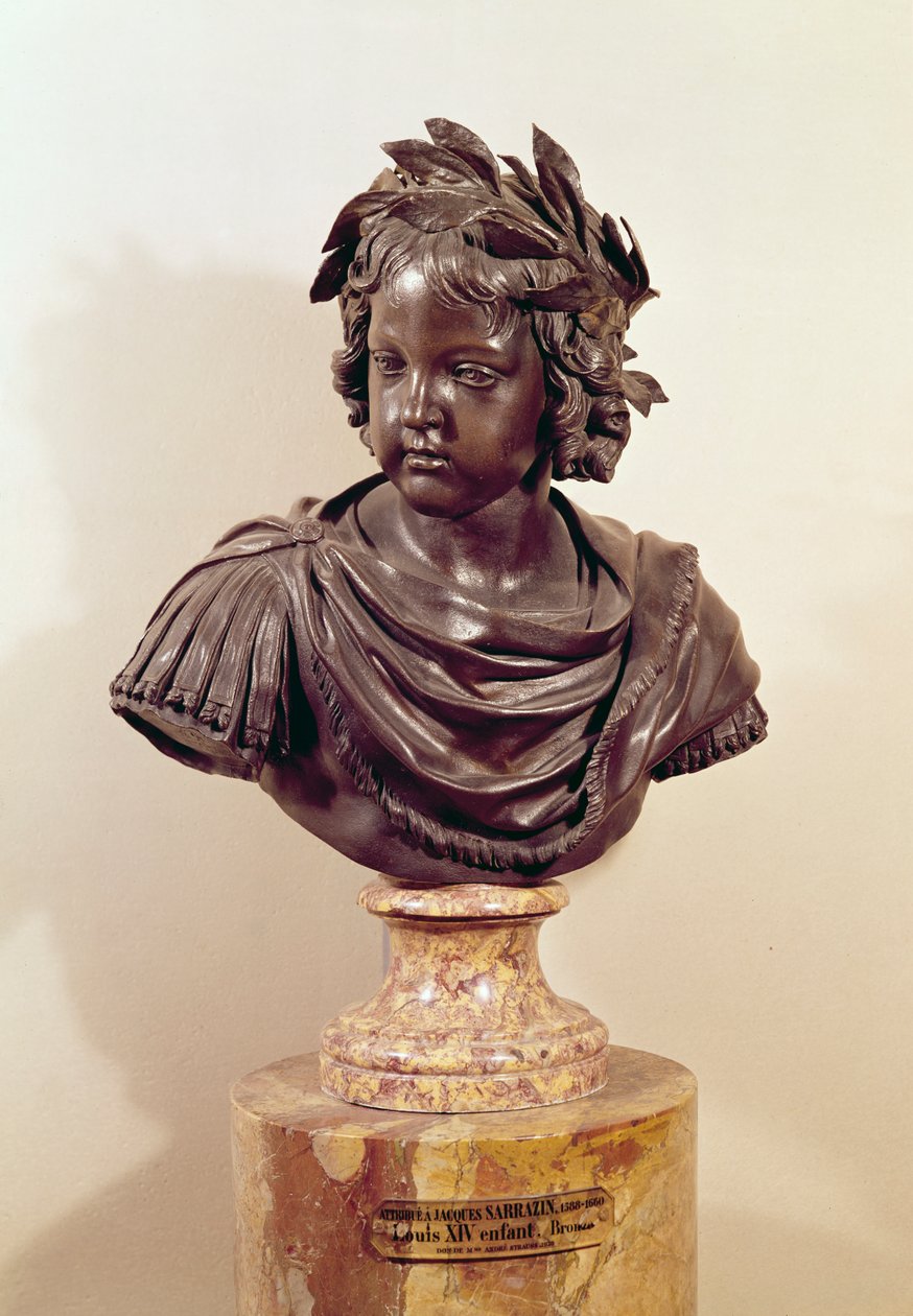 Buste de Louis XIV (1643-1715) enfant (bronze) - Jacques Sarazin