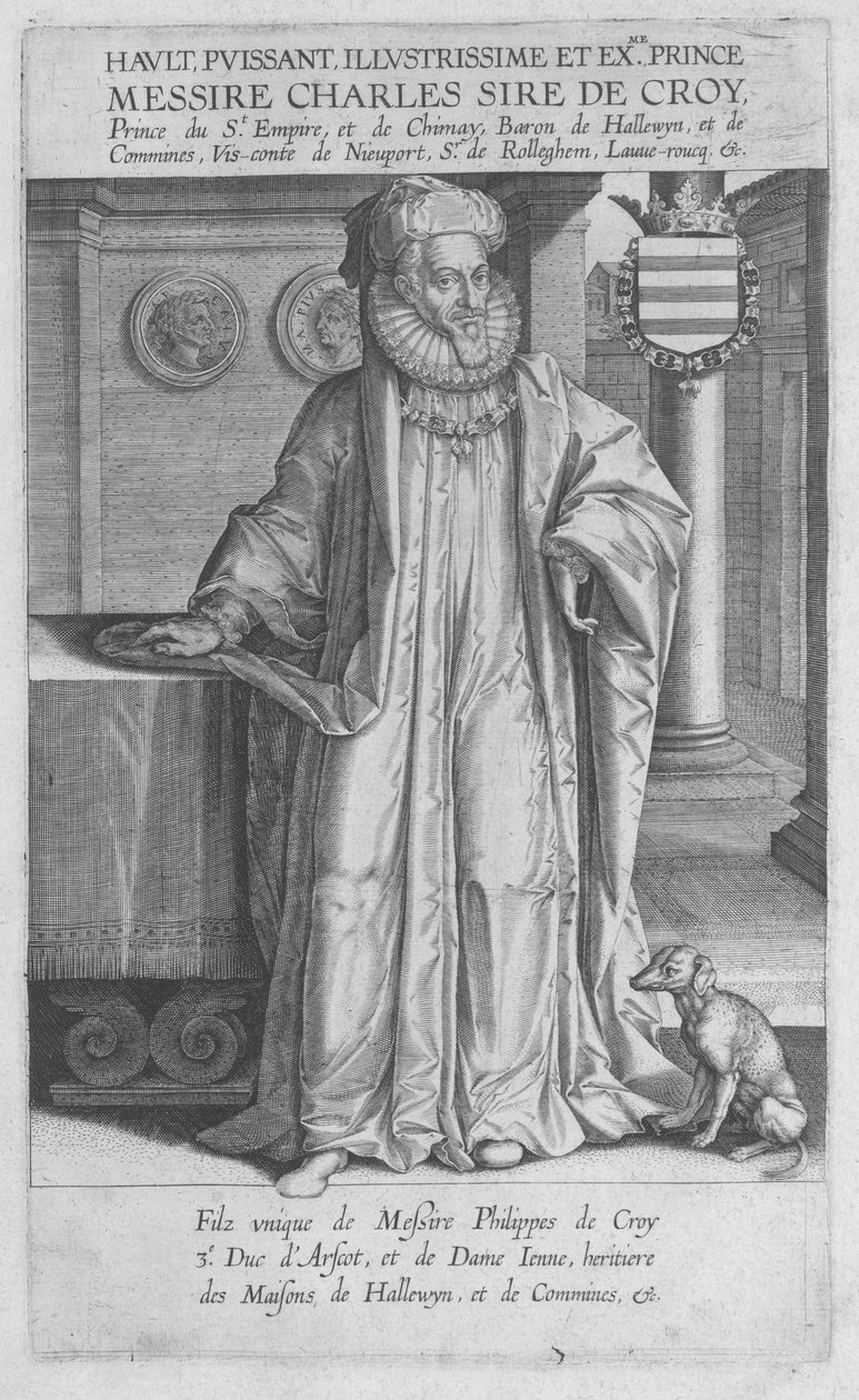 Gravure représentant Charles III de Croÿ - Jacques de Bye
