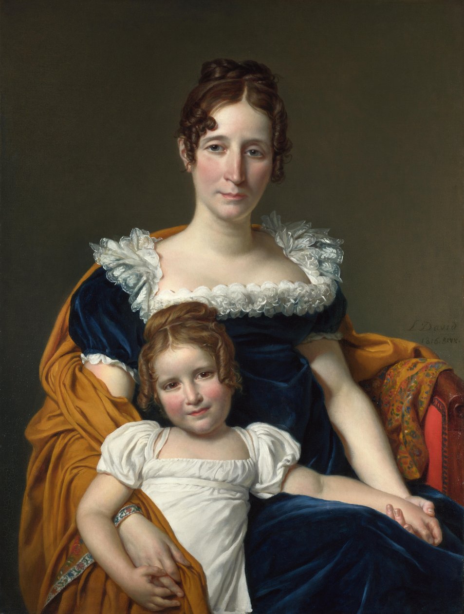 La châtelaine Philippe Vilain XIIII et sa fille Louise - Jacques Louis David