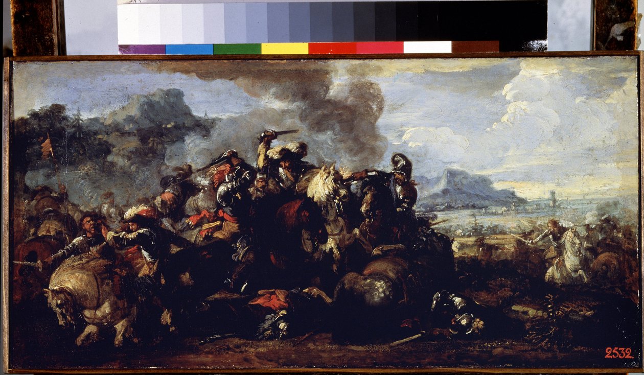 Combat entre cavaleries françaises et espagnoles - Jacques Courtois