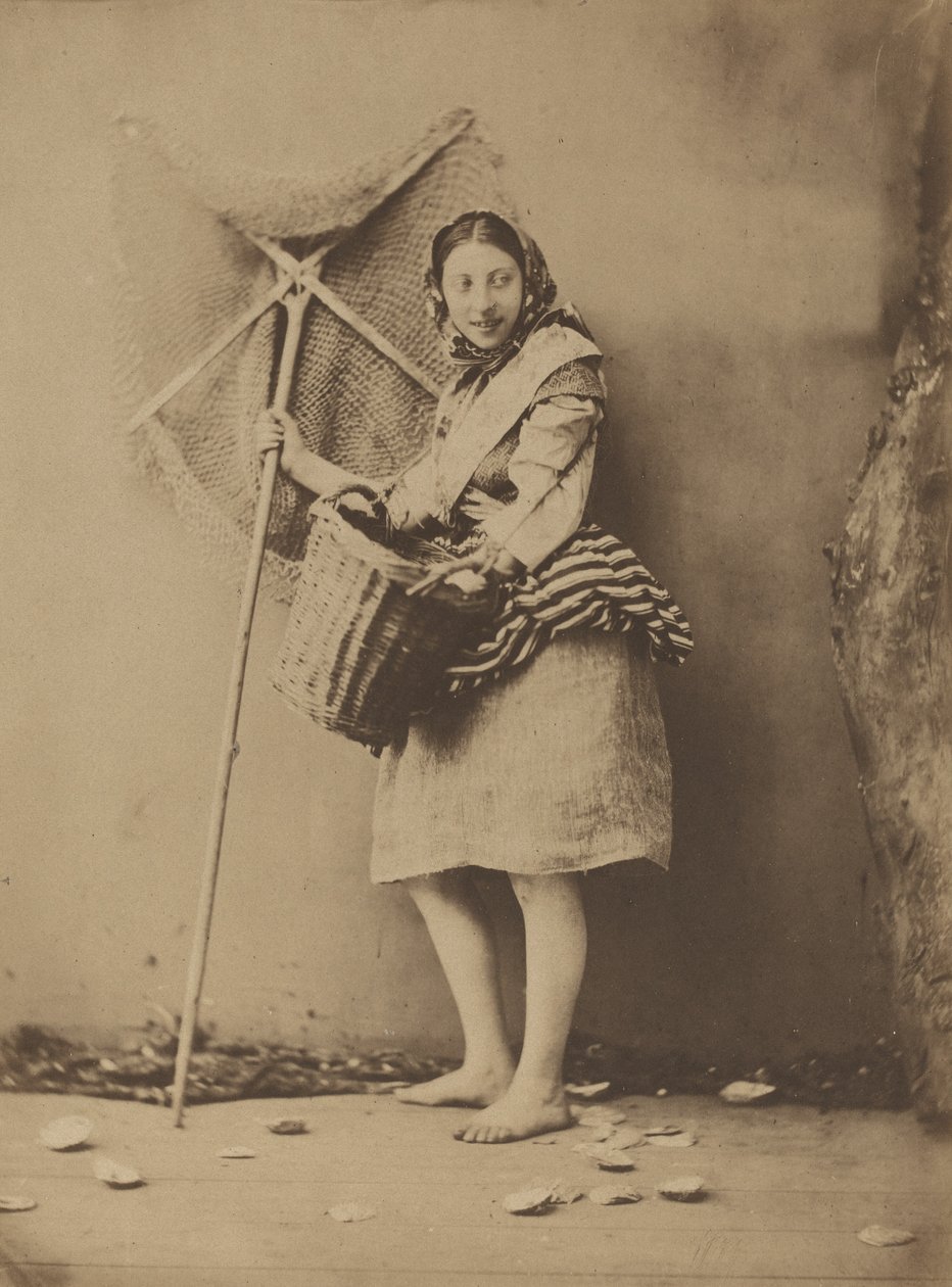 Une fille pêcheuse de crevettes, vers 1854 - Jacques Antoine Moulin