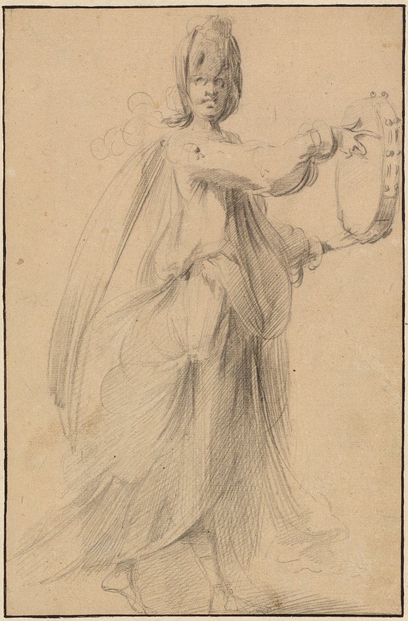 Danseuse avec un tambourin - Jacques Bellange