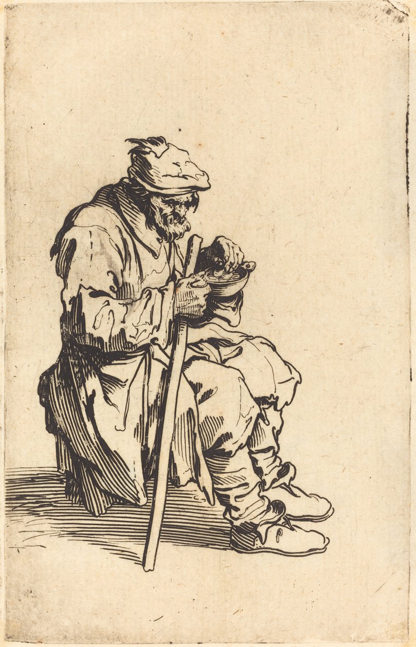 Mendiant mangeant, c.1622 - Jacques Callot