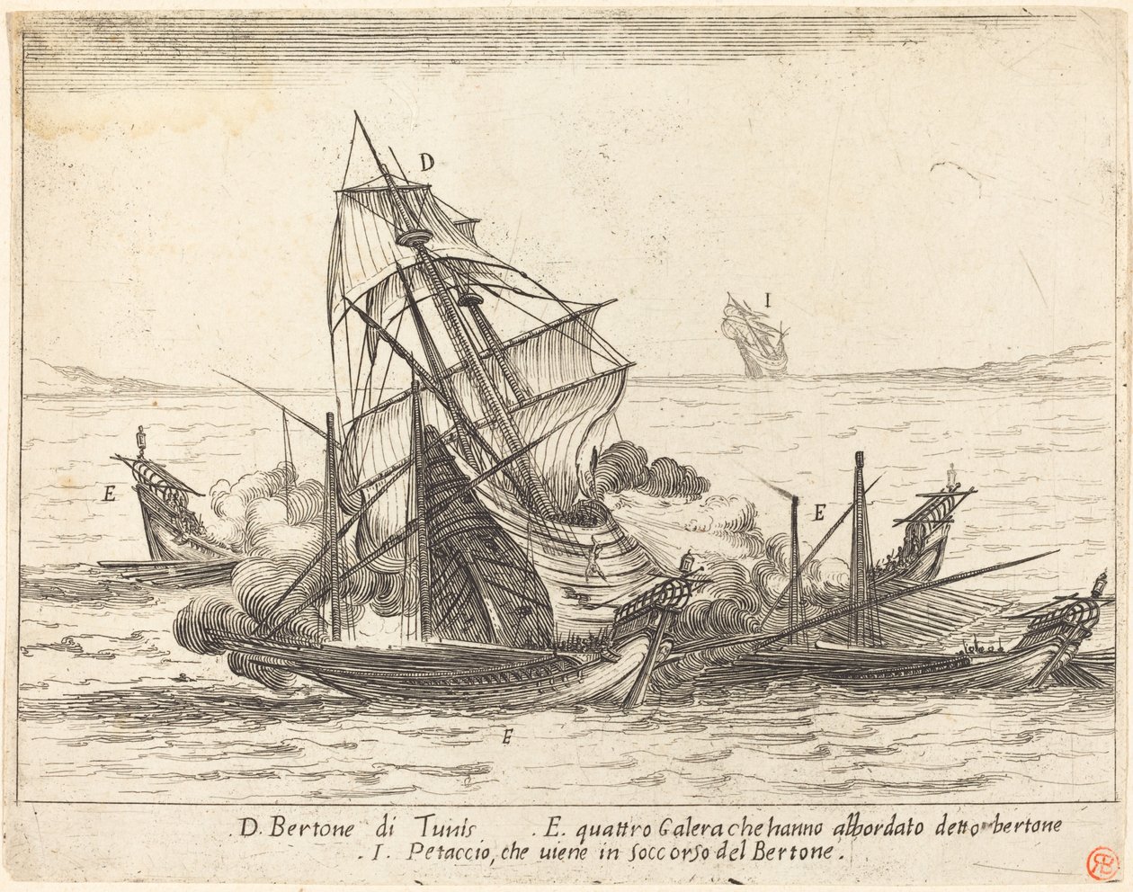 Embarquement du Bertone, 1617 - Jacques Callot