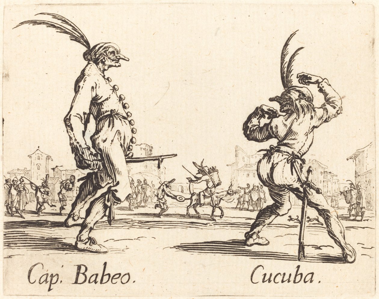 Cap. Babeo et Cucuba, c. 1622 - Jacques Callot