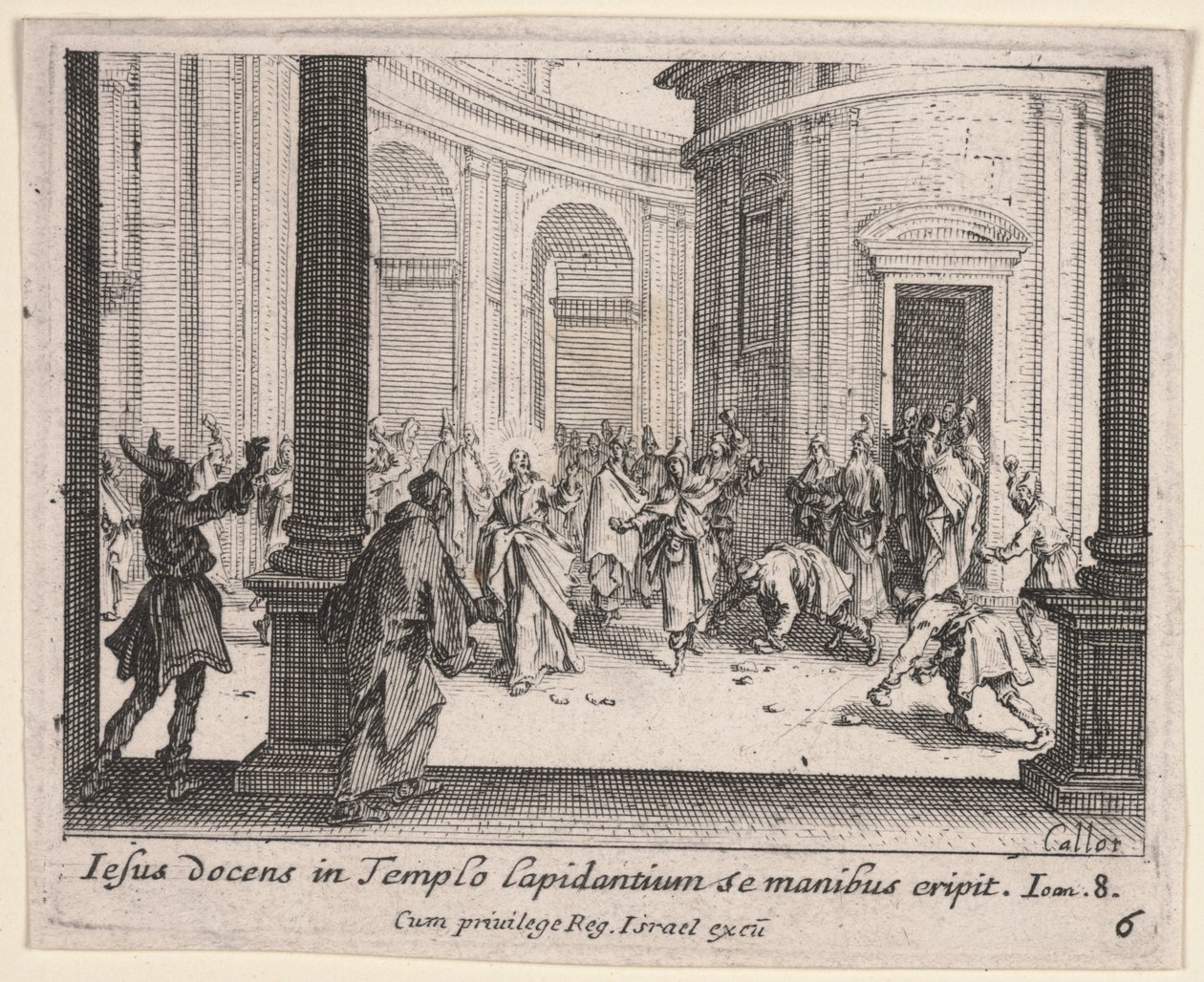 Christ lapidé hors du temple - Jacques Callot