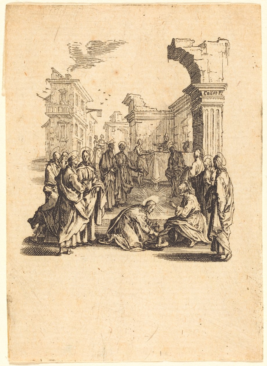 Le Christ lavant les pieds des apôtres - Jacques Callot
