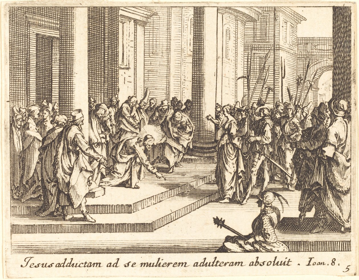 Le Christ et la femme adultère - Jacques Callot